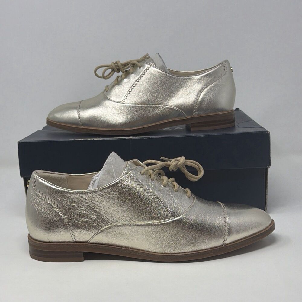 Cole Haan GoTo Arden Oxford Soft Gold Metallic Shoes Women’s 7B NWB